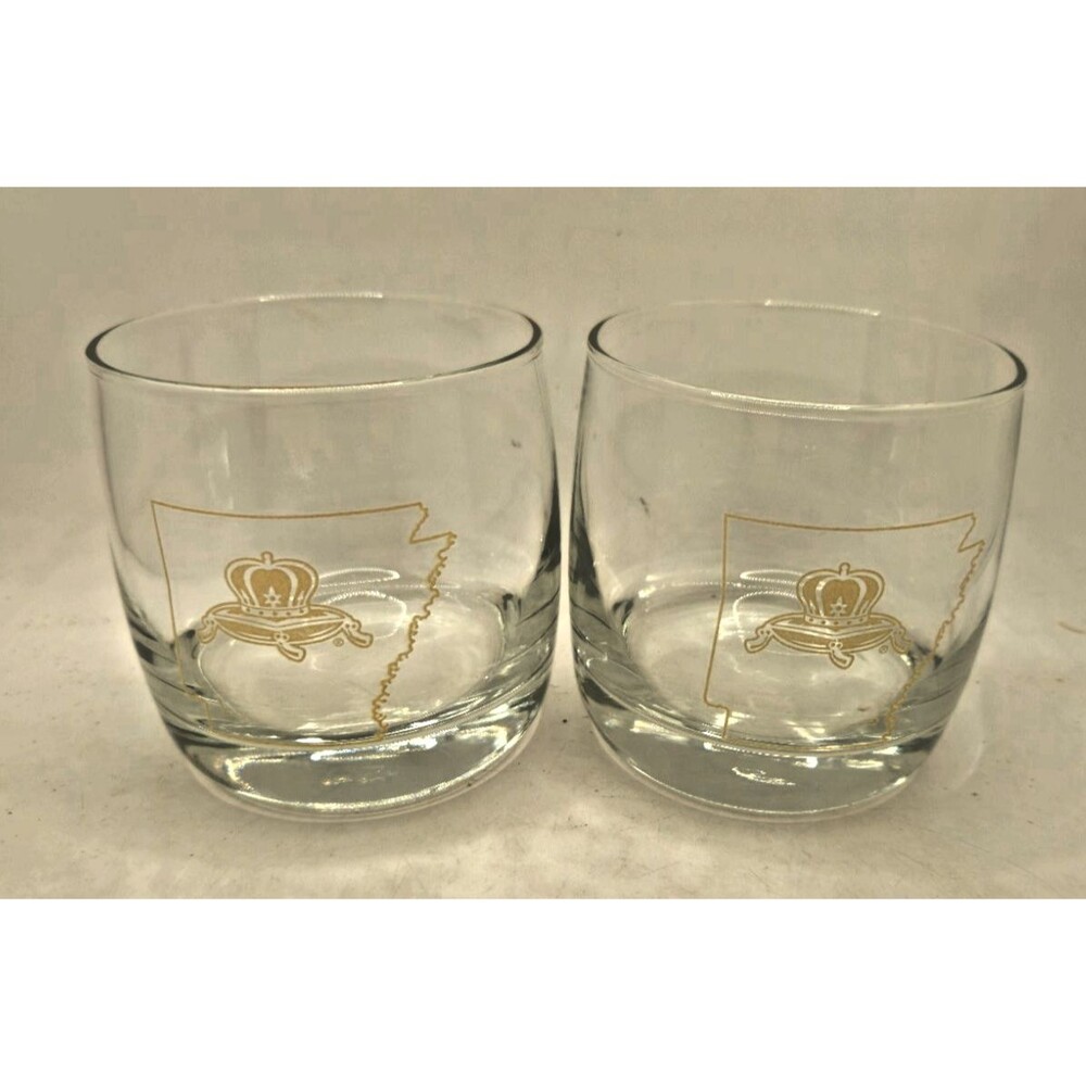 2 Crown Royal Whiskey ARKANSAS Rocks Whisky Bourbon Glasses 10 oz state series
